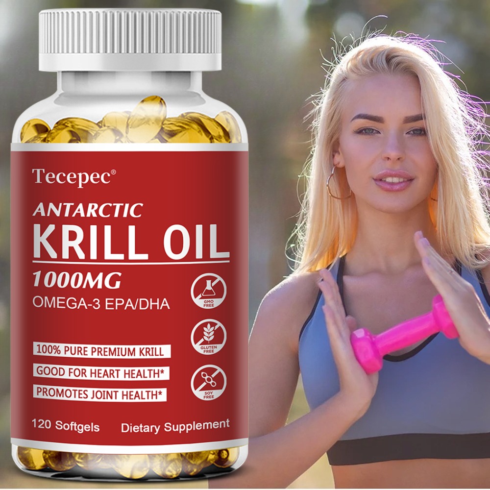 Krill Oil Supplement - 남극 크릴 오일 캡슐 오메가-3 및