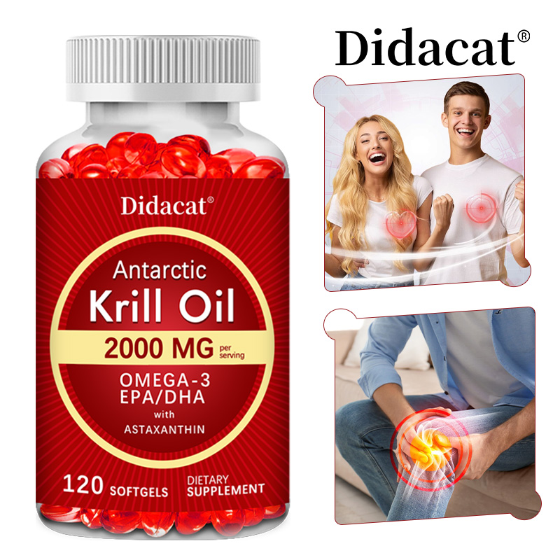 Krill Oil Supplement - 2000mg 남극 크릴 오일 (EPA, DHA,