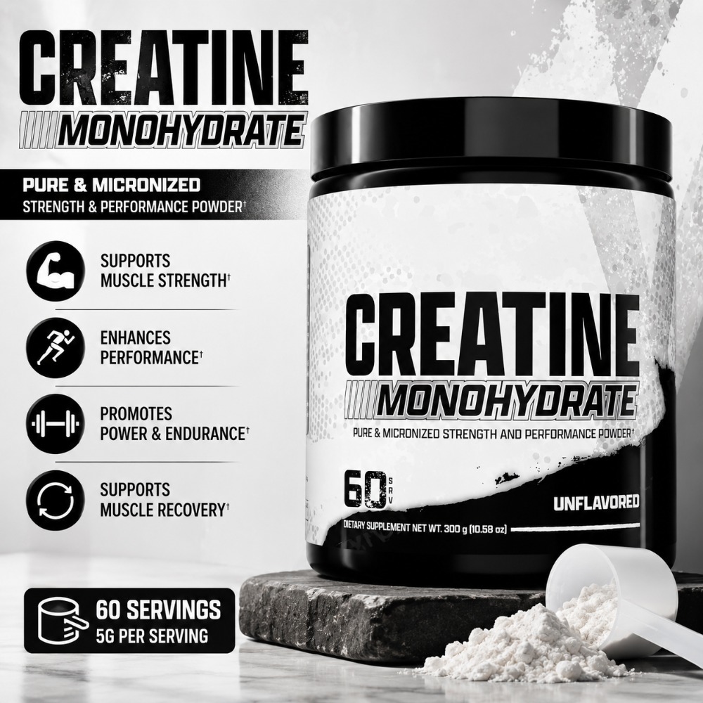 Creatine Monohydrate Powder - 미크론화 크레아틴 모노하이드레이트 파우더 300g 60회분
