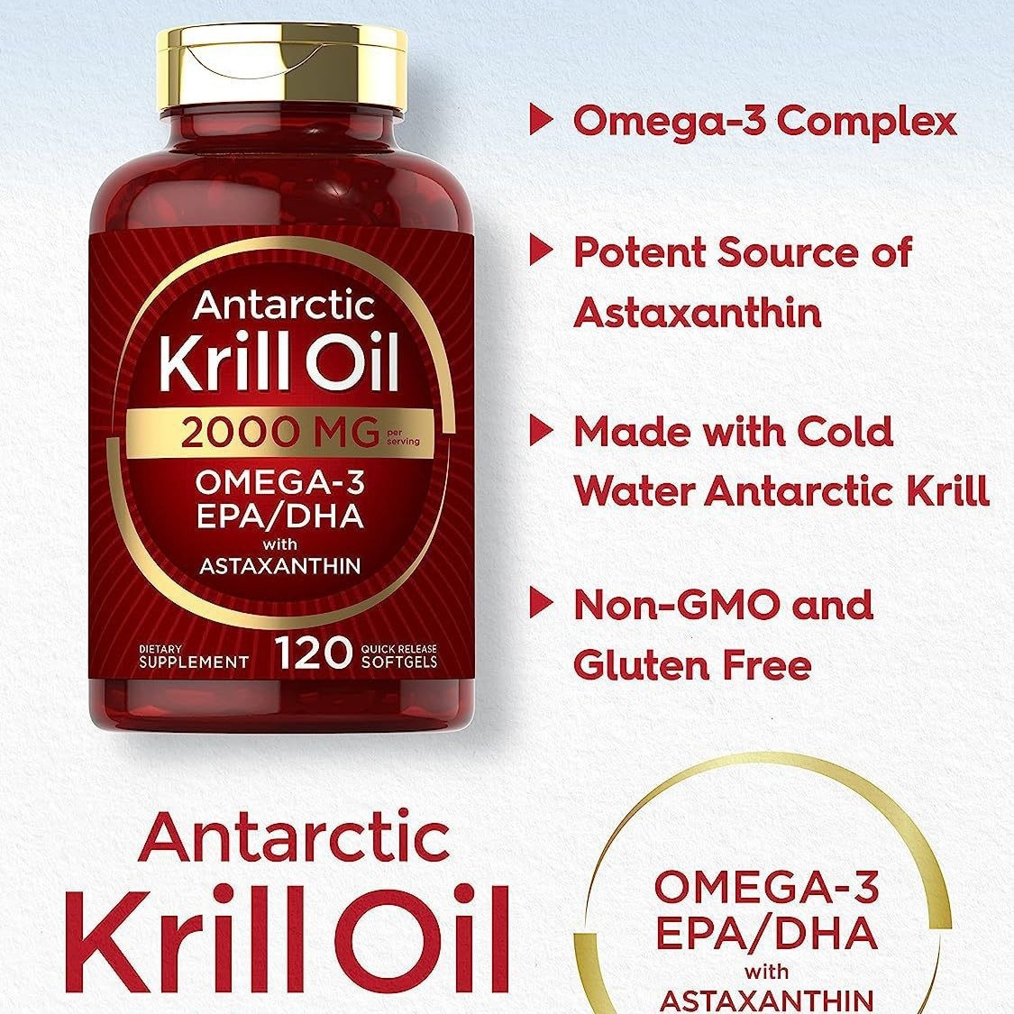 Krill Oil Supplement - 크릴 오일 연질 캡슐은 영양을 보충하고,