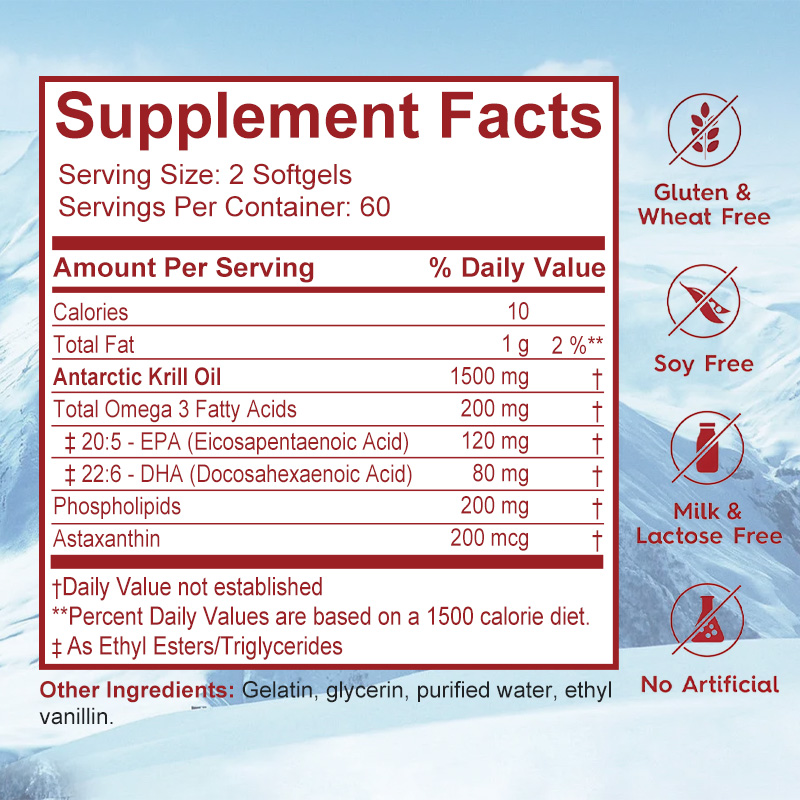 남극 크릴 오일 보충제 - 심장, 뇌, 관절 건강을 위 - Krill Oil Supplement 리뷰 및 가격