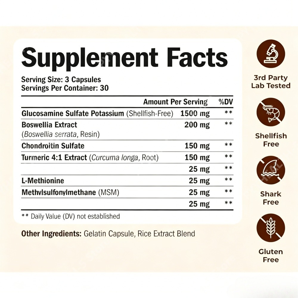 글루코사민 콘드로이틴 MSM 캡슐 (강황 & 보스웰리아 - Glucosamine Chondroitin Joint 리뷰 및 가격