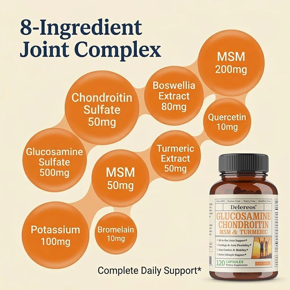 글루코사민 콘드로이틴 MSM & 강황 관절 지원 보충제 - Glucosamine Chondroitin Joint 리뷰 및 가격