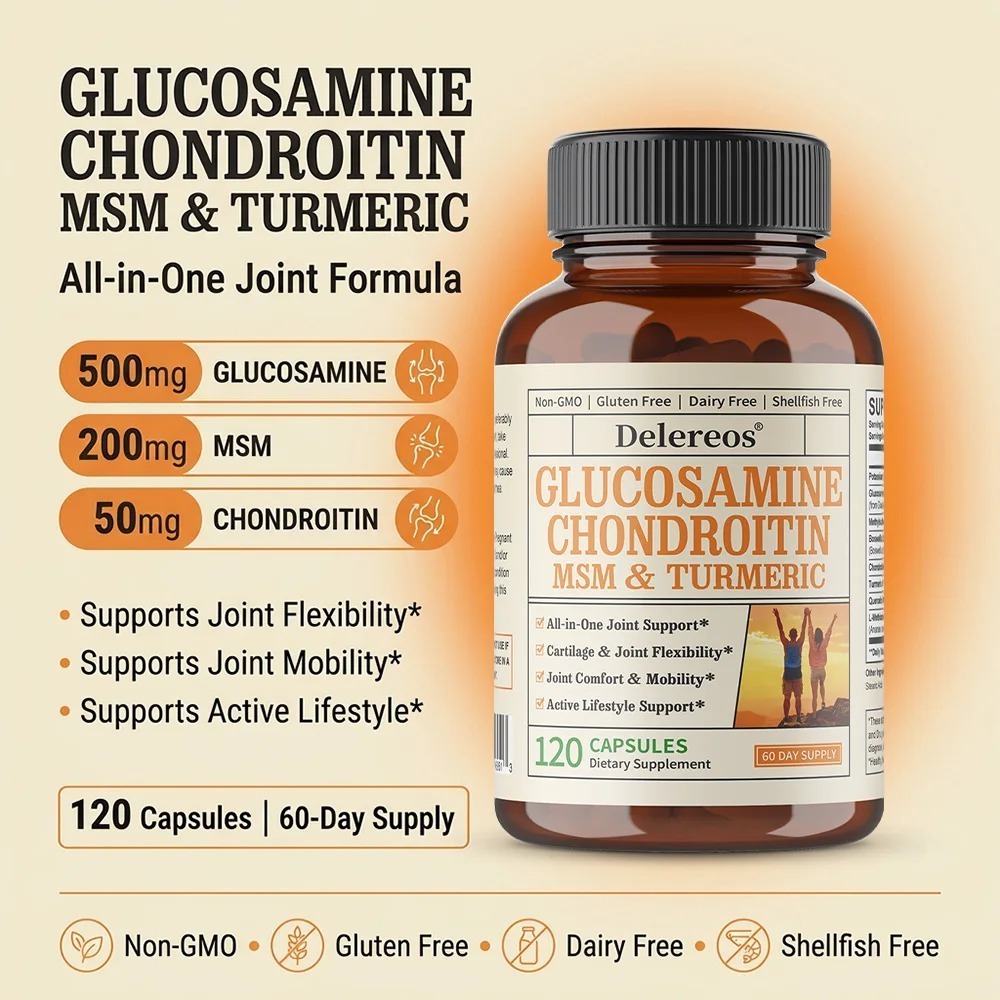 글루코사민 콘드로이틴 MSM & 강황 관절 지원 보충제 - Glucosamine Chondroitin Joint 리뷰 및 가격