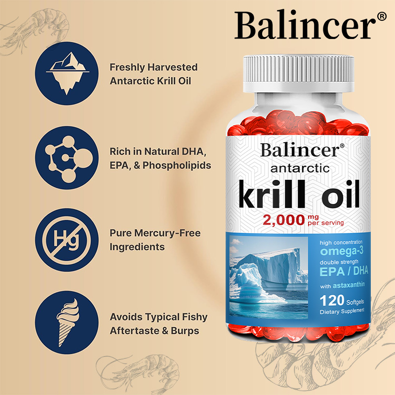 남극 크릴 오일 2000mg 보충제, 3배 강도의 천연 - Krill Oil Supplement 리뷰 및 가격